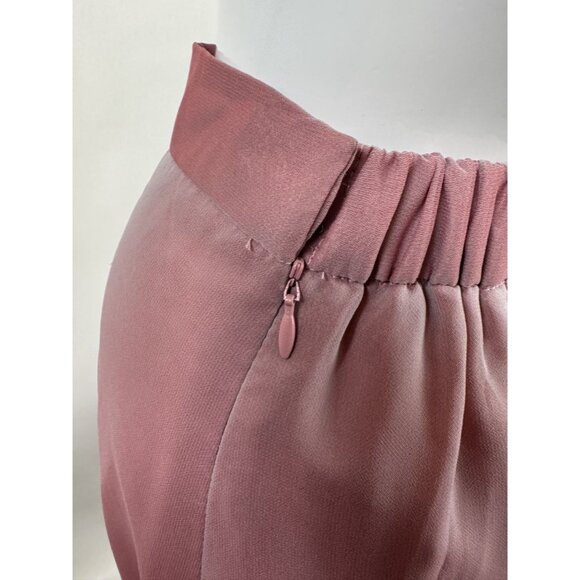 Vintage Marilyn Graham Rose Pink Maxi Dress With Sheer Overlay & Satin Waistband - Picture 4 of 16